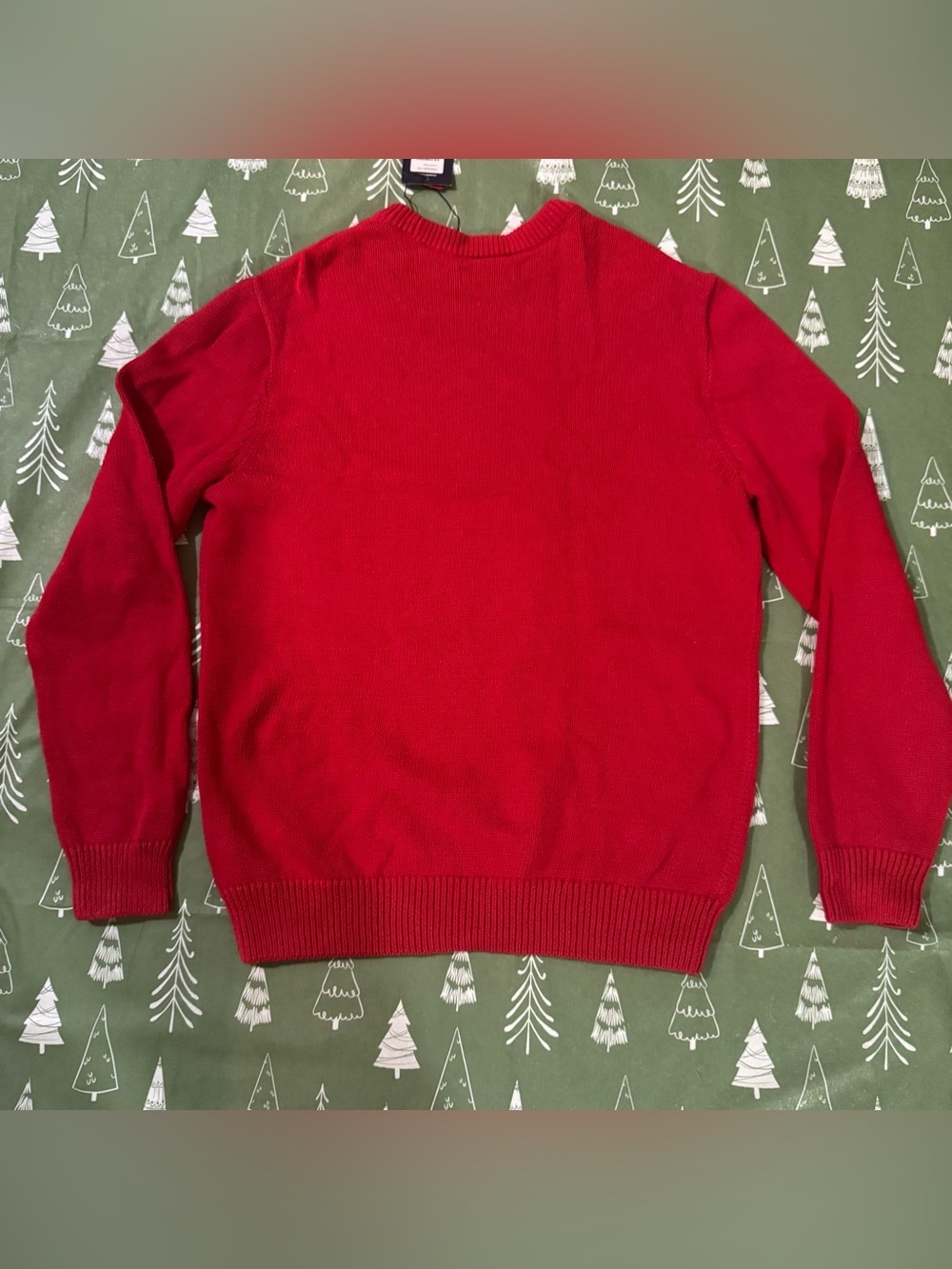 Chaps Men’s Red 100% Cotton Crewneck Sweater Embroidered Logo Medium NWT - Picture 12 of 16